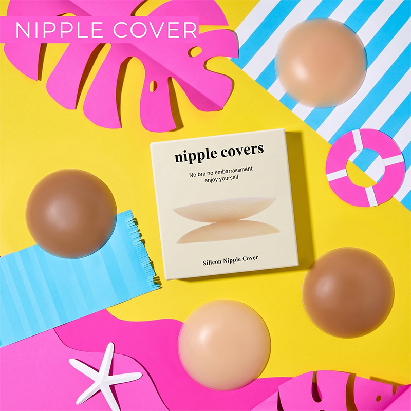 แผ่นปิดจุกนมแบบมีกาวในตัวแบบมอ - Strapless Bra Adhesive บทวิจารณ์และราคา