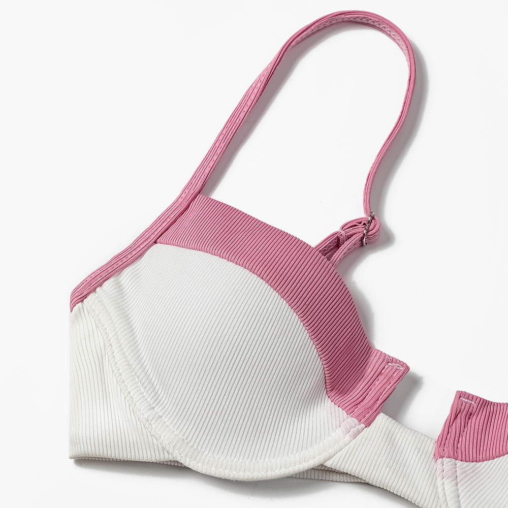 ZTVitality Ribbed Splicing เซ็ - Underwire Bra Padded บทวิจารณ์และราคา
